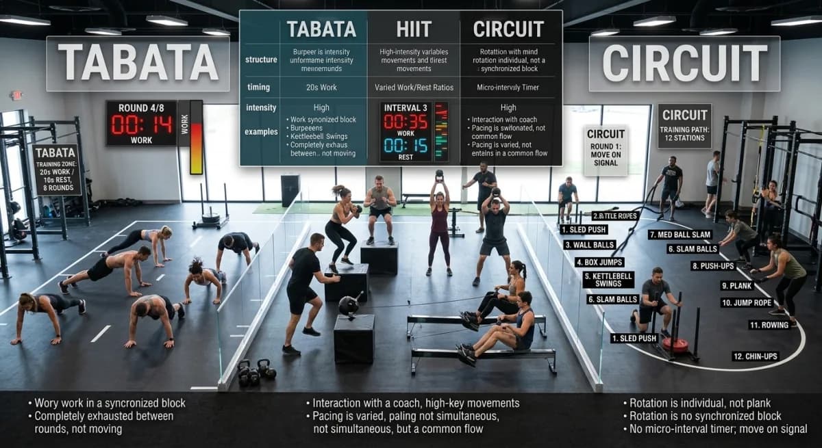 Tabata vs HIIT vs Circuit
