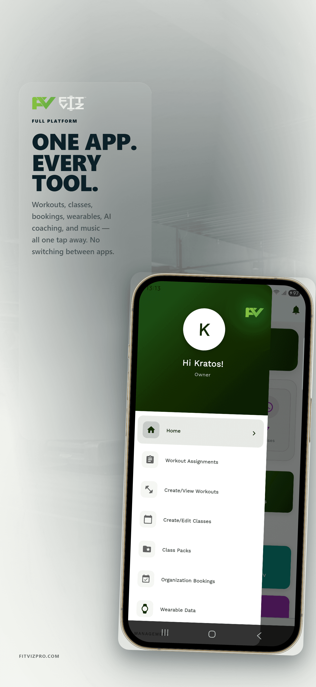 One-tap reservations — Fit Viz mobile booking