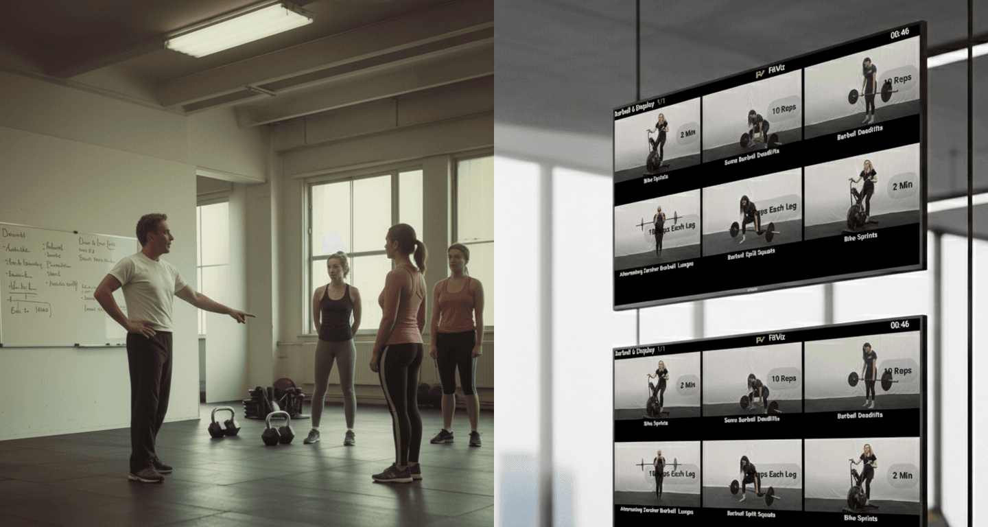 Transform Your Gym Floor: The Power of a Digital Fitness Whiteboard & Workout of the Day (WOD) Display - Featured image