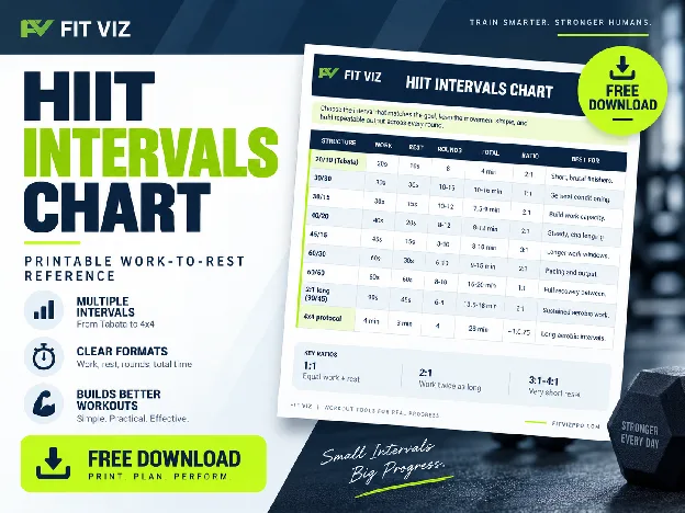 The HIIT Intervals Chart: Work-to-Rest Ratios by Goal (With a Preset for Every Row)