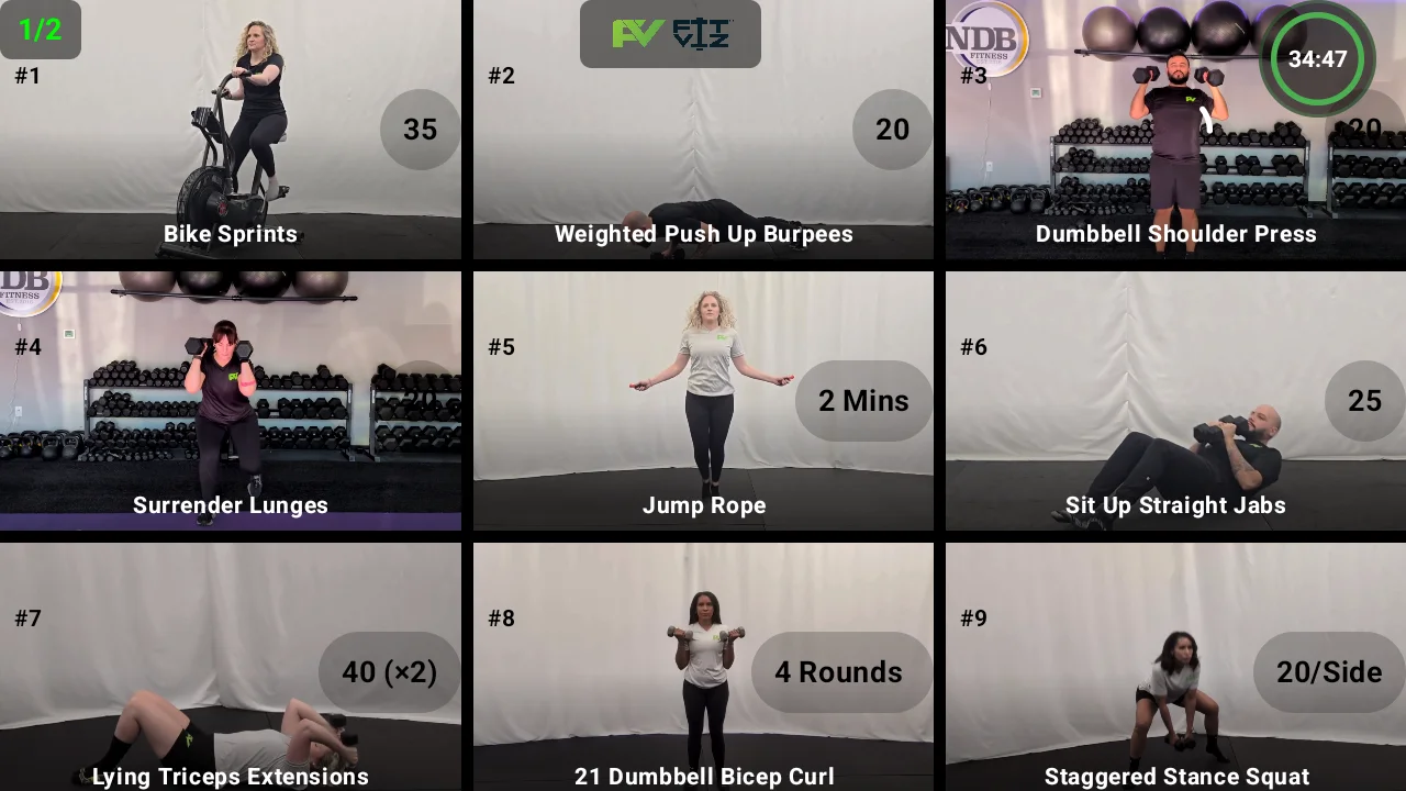 FITVIZ: F45 Workout TV Screen